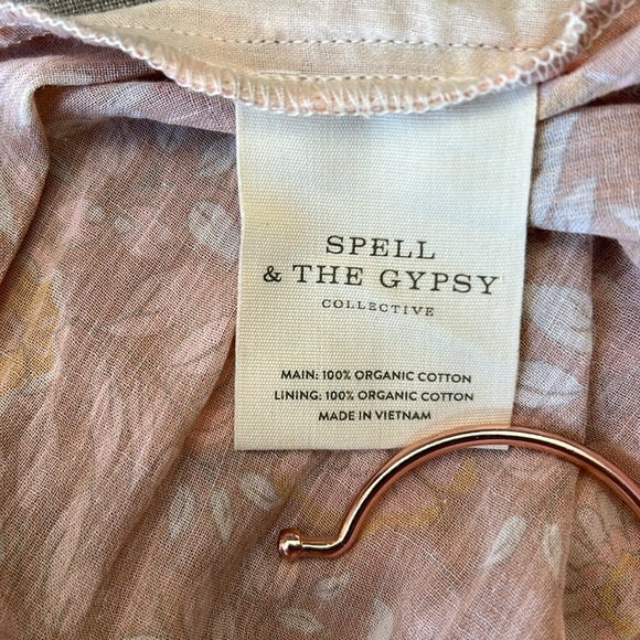 NWT Spell 💯Organic Cotton Utopia Cropped Blouse in Cinnamon size medium - Picture 8 of 11